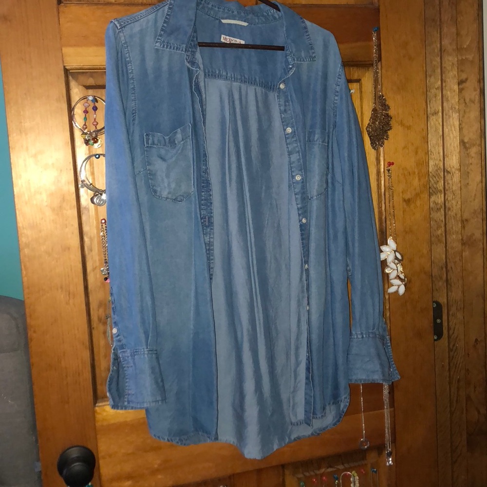 Button Up Jean Shirt